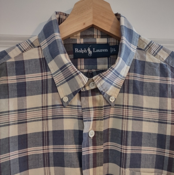Ralph Lauren Plaid Short Sleeve Button Down Shirt - Picture 3 of 11